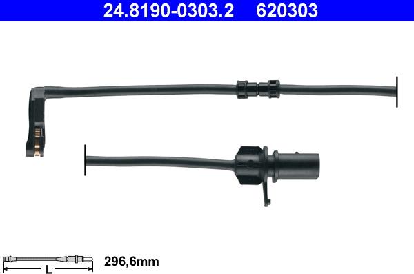 ATE 24.8190-0303.2 - Contatto segnalazione, Usura past. freno/mat. d'attrito www.autoricambit.com