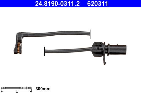 ATE 24.8190-0311.2 - Contatto segnalazione, Usura past. freno/mat. d'attrito www.autoricambit.com