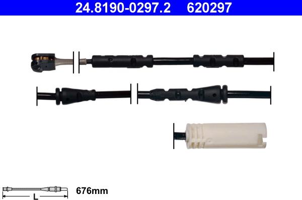 ATE 24.8190-0297.2 - Contatto segnalazione, Usura past. freno/mat. d'attrito www.autoricambit.com