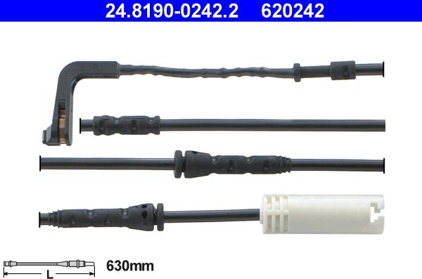 ATE 24.8190-0242.2 - Contatto segnalazione, Usura past. freno/mat. d'attrito www.autoricambit.com