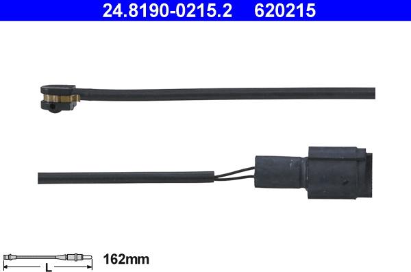 ATE 24.8190-0215.2 - Contatto segnalazione, Usura past. freno/mat. d'attrito www.autoricambit.com