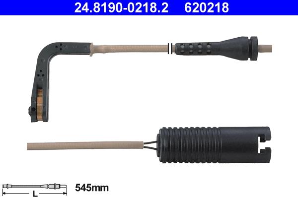 ATE 24.8190-0218.2 - Contatto segnalazione, Usura past. freno/mat. d'attrito www.autoricambit.com