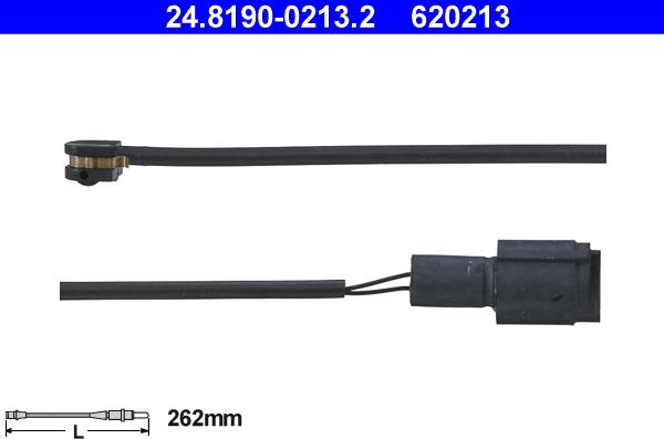 ATE 24.8190-0213.2 - Contatto segnalazione, Usura past. freno/mat. d'attrito www.autoricambit.com