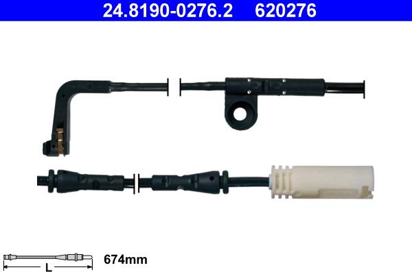 ATE 24.8190-0276.2 - Contatto segnalazione, Usura past. freno/mat. d'attrito www.autoricambit.com