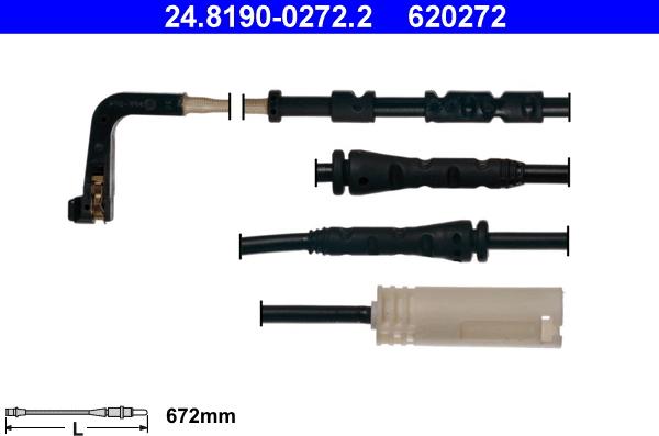 ATE 24.8190-0272.2 - Contatto segnalazione, Usura past. freno/mat. d'attrito www.autoricambit.com