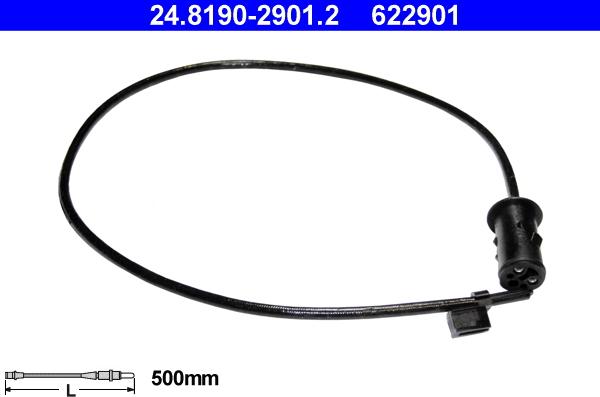 ATE 24.8190-2901.2 - Contatto segnalazione, Usura past. freno/mat. d'attrito www.autoricambit.com