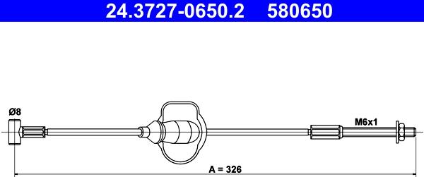 ATE 24.3727-0650.2 - Cavo comando, Freno stazionamento www.autoricambit.com