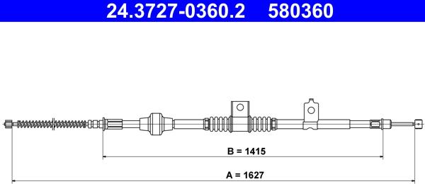 ATE 24.3727-0360.2 - Cavo comando, Freno stazionamento www.autoricambit.com