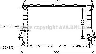 Ava Quality Cooling AI 2082 - Radiatore, Raffreddamento motore www.autoricambit.com