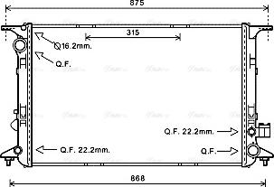 Ava Quality Cooling AI2365 - Radiatore, Raffreddamento motore www.autoricambit.com