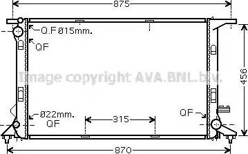 Ava Quality Cooling AI 2290 - Radiatore, Raffreddamento motore www.autoricambit.com