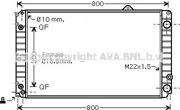 Ava Quality Cooling AI 2252 - Radiatore, Raffreddamento motore www.autoricambit.com