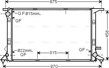 Ava Quality Cooling AIA2290 - Radiatore, Raffreddamento motore www.autoricambit.com