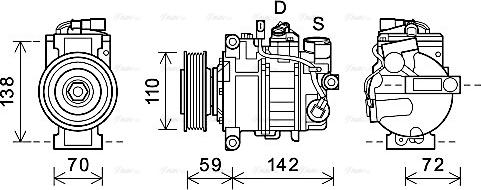 Ava Quality Cooling AIAK396 - Compressore, Climatizzatore www.autoricambit.com