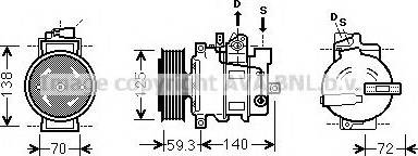 Ava Quality Cooling AIAK313 - Compressore, Climatizzatore www.autoricambit.com