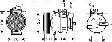 Ava Quality Cooling AIAK295 - Compressore, Climatizzatore www.autoricambit.com