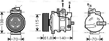 Ava Quality Cooling AIAK263 - Compressore, Climatizzatore www.autoricambit.com