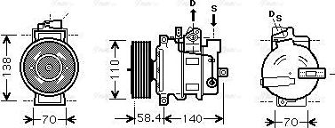 Ava Quality Cooling AIAK274 - Compressore, Climatizzatore www.autoricambit.com