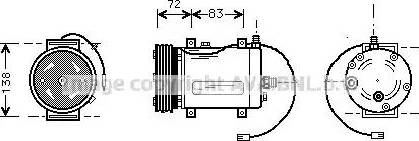 Ava Quality Cooling AI K144 - Compressore, Climatizzatore www.autoricambit.com