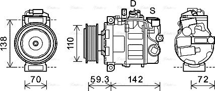 Ava Quality Cooling AIK398 - Compressore, Climatizzatore www.autoricambit.com