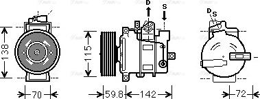 Ava Quality Cooling AIK343 - Compressore, Climatizzatore www.autoricambit.com