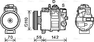 Ava Quality Cooling AIK380 - Compressore, Climatizzatore www.autoricambit.com