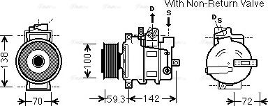 Ava Quality Cooling AIK334 - Compressore, Climatizzatore www.autoricambit.com