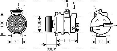 Ava Quality Cooling AI K287 - Compressore, Climatizzatore www.autoricambit.com