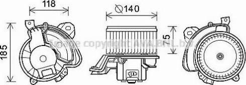 Ava Quality Cooling AL8134 - Elettromotore, Ventilatore abitacolo www.autoricambit.com