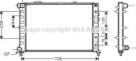 Ava Quality Cooling AL 2079 - Radiatore, Raffreddamento motore www.autoricambit.com