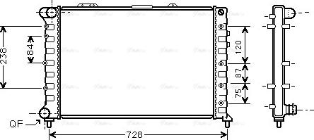 Ava Quality Cooling ALA2079 - Radiatore, Raffreddamento motore www.autoricambit.com