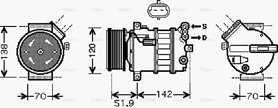 Ava Quality Cooling ALAK112 - Compressore, Climatizzatore www.autoricambit.com