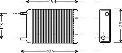 Ava Quality Cooling AU 6049 - Scambiatore calore, Riscaldamento abitacolo www.autoricambit.com