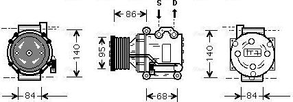 Ava Quality Cooling AUAK157 - Compressore, Climatizzatore www.autoricambit.com