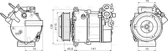 Ava Quality Cooling AUAK354 - Compressore, Climatizzatore www.autoricambit.com