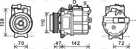 Ava Quality Cooling AUAK208 - Compressore, Climatizzatore www.autoricambit.com