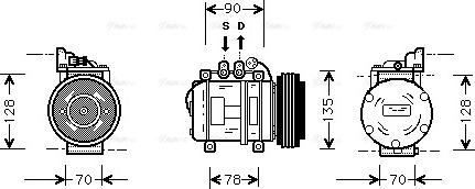 Ava Quality Cooling AU K018 - Compressore, Climatizzatore www.autoricambit.com