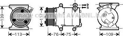 Ava Quality Cooling AU K185 - Compressore, Climatizzatore www.autoricambit.com