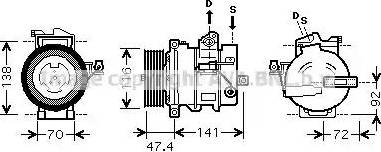 Ava Quality Cooling AU K188 - Compressore, Climatizzatore www.autoricambit.com