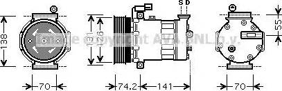 Ava Quality Cooling AU K171 - Compressore, Climatizzatore www.autoricambit.com