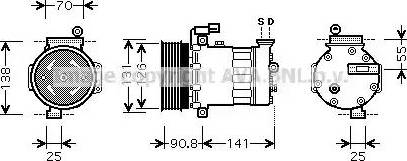 Ava Quality Cooling AU K172 - Compressore, Climatizzatore www.autoricambit.com