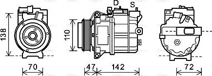 Ava Quality Cooling AUK208 - Compressore, Climatizzatore www.autoricambit.com