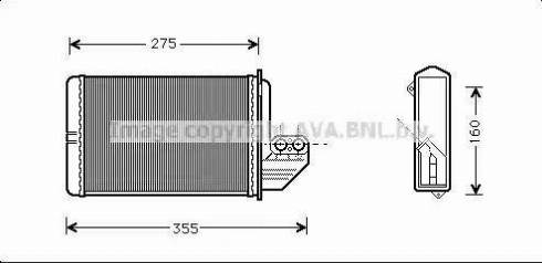 Ava Quality Cooling BW 6172 - Scambiatore calore, Riscaldamento abitacolo www.autoricambit.com