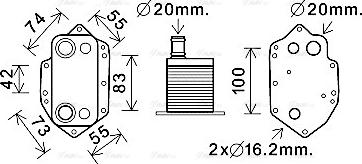 Ava Quality Cooling BW3554 - Radiatore olio, Olio motore www.autoricambit.com