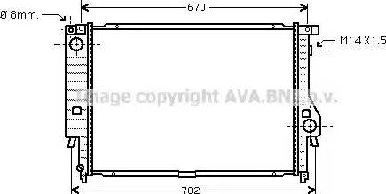 Ava Quality Cooling BWA2128 - Radiatore, Raffreddamento motore www.autoricambit.com