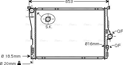 Ava Quality Cooling BW 2343 - Radiatore, Raffreddamento motore www.autoricambit.com