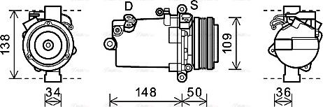 Ava Quality Cooling BWAK408 - Compressore, Climatizzatore www.autoricambit.com