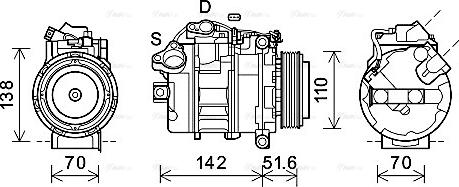 Ava Quality Cooling BWAK487 - Compressore, Climatizzatore www.autoricambit.com