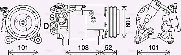 Ava Quality Cooling BWAK566 - Compressore, Climatizzatore www.autoricambit.com