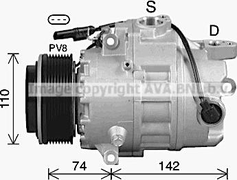 Ava Quality Cooling BWK619 - Compressore, Climatizzatore www.autoricambit.com